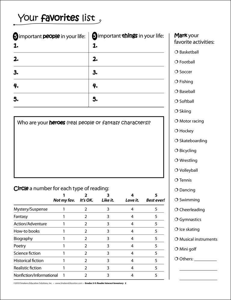 Interest Inventory
