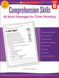 Comprehension Skills: 40 Short Passages for Close Reading