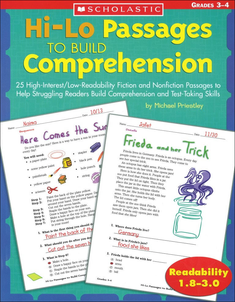 Hi Lo Passages To Build Comprehension The Literacy Store