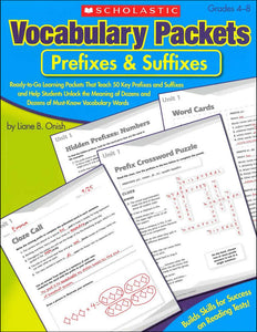 Vocabulary Packets: Prefixes & Suffixes </br> Item: 198646