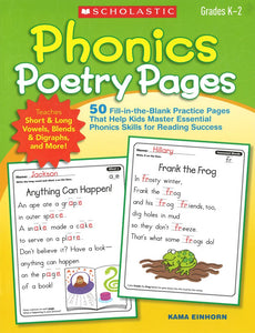 Phonics Poetry Pages </br> Item: 248709