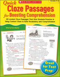 Quick Cloze Passages for Boosting Comprehension: Grades 4-6 </br> Item: 301107