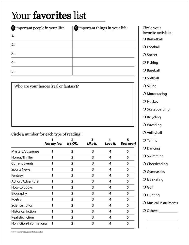 reader-interest-inventory-6-12-the-literacy-store for Free Printable Interest Inventory For High School Students Reader Interest Inventory: 6-12 – The Literacy Store for Free Printable Interest Inventory For High School Students